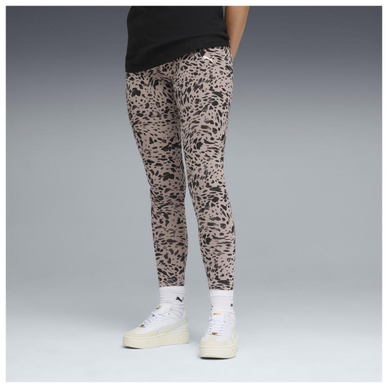 Puma Γυναικείο κολάν Essentials Graphics Animal Printed Mid-Rise Leggings